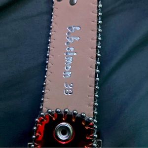 Y2K rhinestone belt Red